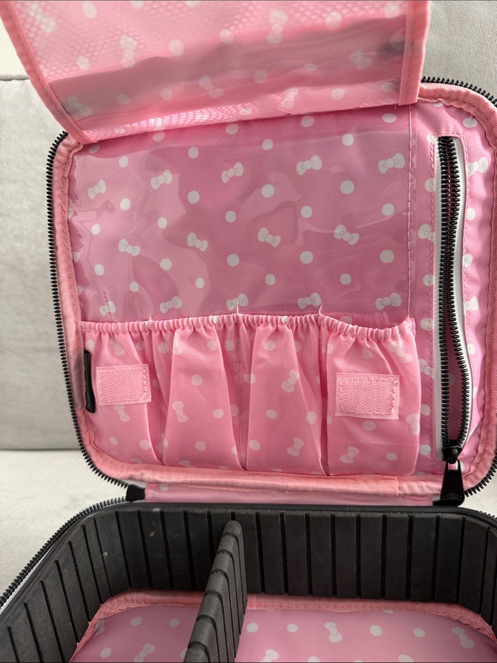 Impressions and Sanrio Hello Kitty White & Pink Patterned Cosmetic Case - Picture 4 of 5